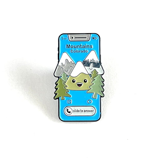 Mountains Calling Enamel Pin